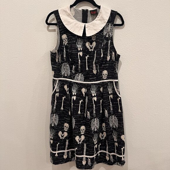 Modcloth Dresses & Skirts - Folter Modcloth Glow-in-the-Dark Skeleton Dress 1X Halloween Glow in Dark